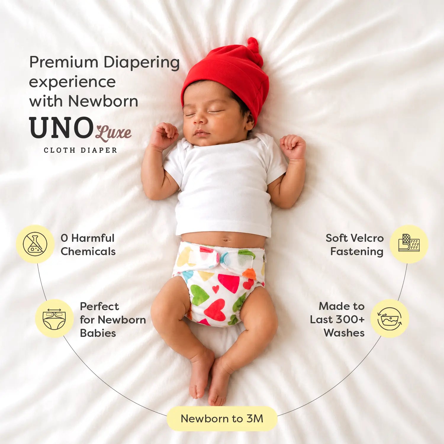 Newborn UNO Luxe Premium Cloth Diaper