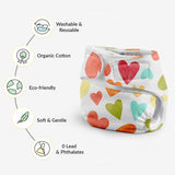 4 Newborn UNO Cloth Diaper + 40 Wet Wipes