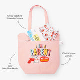 Multipurpose Canvas Tote with All-In-One Pouch (Pink)