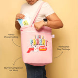 Multipurpose Canvas Tote with All-In-One Pouch (Pink)