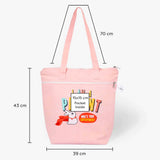 Multipurpose Canvas Tote with All-In-One Pouch (Pink)