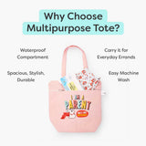 Multipurpose Canvas Tote with All-In-One Pouch (Pink)