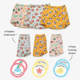 Padded Underwear pack of 6 + 6 Potty Training Colour Changing Stickers