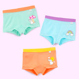Pack of 3 Girl Boyshorts - Sunkissed, Sky Snuggles & Mushroom Magic