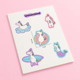 Pack of 5 Girl Briefs with Stickers - White