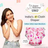 UNO Regular Cloth Diaper with only Dry Feel Pad (No Booster) - Cherry Blossom