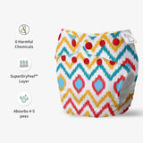 UNO Regular Cloth Diaper with only Dry Feel Pad (No Booster) - Ikat Chevron