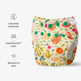 UNO Regular Cloth Diaper with only Dry Feel Pad (No Booster) - Fruit Burst