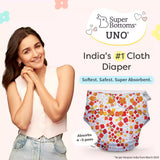 UNO Regular Cloth Diaper with only Dry Feel Pad (No Booster) - Gulmohar