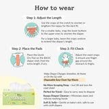 BASIC Cloth Diaper, New & Improved with EasySnap & Quick Dry UltraThin Pad - Bluestar