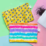 Pack of 2 Pillow Covers (Tye Dye - Yellow Flower)