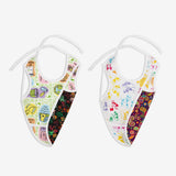Pack of 2 Waterproof Cloth Bib (Love Earth - Shruberry + White Warli - Utsav)