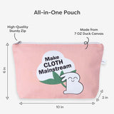 Multipurpose Canvas Tote with All-In-One Pouch (Pink)