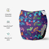 UNO Regular Cloth Diaper with only Dry Feel Pad (No Booster) - Purple Love