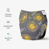UNO Regular Cloth Diaper with only Dry Feel Pad (No Booster) - I'm Roar-some