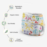 Newborn UNO Cloth Diaper (White Warli)