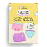 Girls Underwear Starter Kit Brief Bloomer Boyshort Set