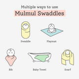 Pack of 12 Mulmul Swaddles