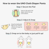 UNO Cloth Diaper Pants Pack of 3 (Jungle Beats, Sweet Twinkles, Muddy Meadows)