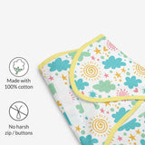 DryFeel Swaddle Wrap (Ba Ba Sheep, Starry Skies) + FREE Baby Wipes (72 pack)
