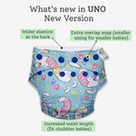 Reusable Freesize UNO Cloth Diaper for Baby