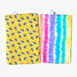 Pack of 2 Pillow Covers (Tye Dye - Yellow Flower)
